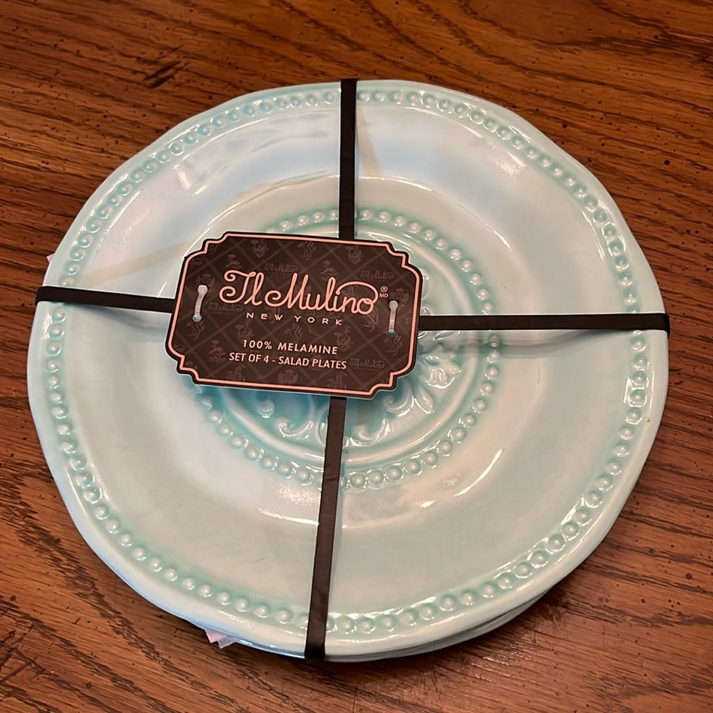Il Mulino melamine set‎ of 4 salad plates, new